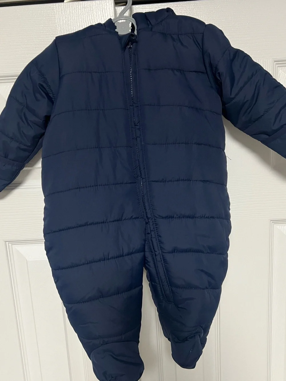 The Children's Place Navy Blue Puffer Baby Snowsuit Bunting 3-6M